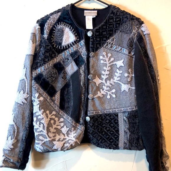 Coldwater creek patchwork sweater. Size S - Picture 1 of 7